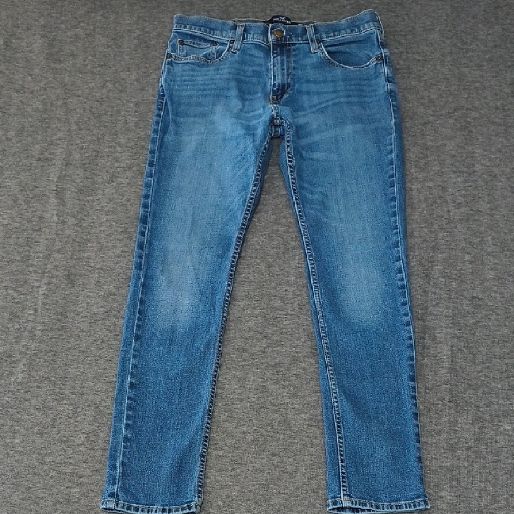 Hollister Men's Skinny Epic Flex Blue Jeans Size 31/32